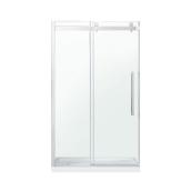 OVE Decors Bel 48-in Slow-Close Glass Shower Door with Polished Chrome Hardware