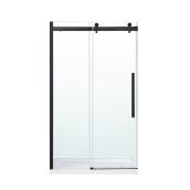 OVE Decors Bel 48-in Frameless Glass Sliding Shower Door with Matte Black Hardware