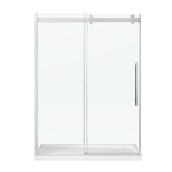 OVE Decors Bel 60-in Clear Glass Reversible Shower Door qith Polished Chrome Hardware
