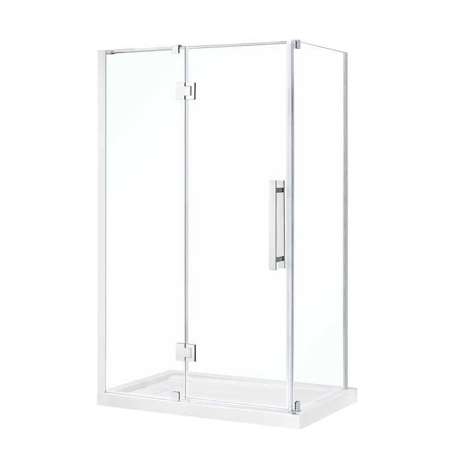 OVE Decors Niko 32-in Clear Glass Side Shower Panel with Chrome Harware