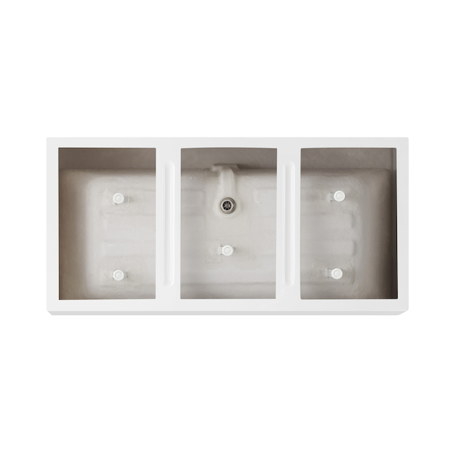 OVE Decors Sage 63-in Glossy White Acrylic Freestanding Bathtub with Polished Chrome Drain