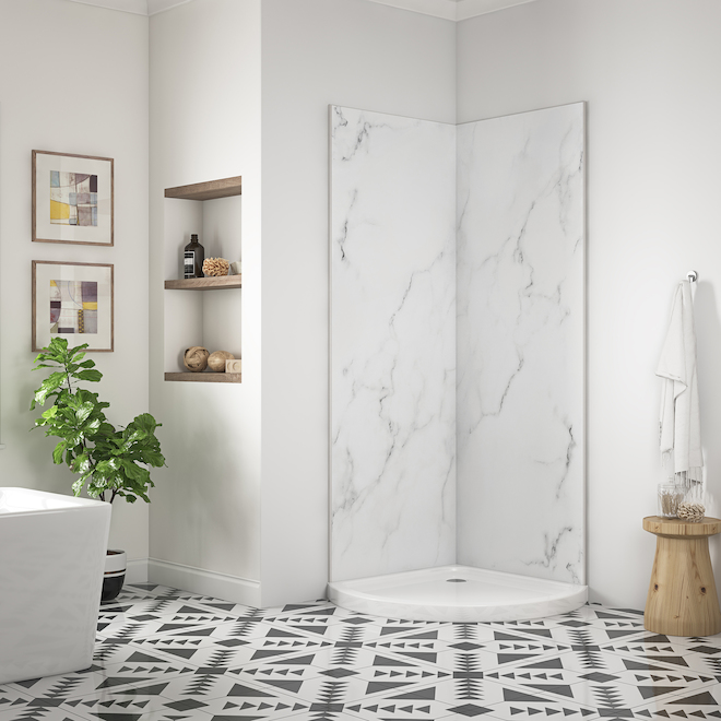 OVE Decors Arroyo 31 x 80-in Marble SPC Shower Panels - 2/Pk