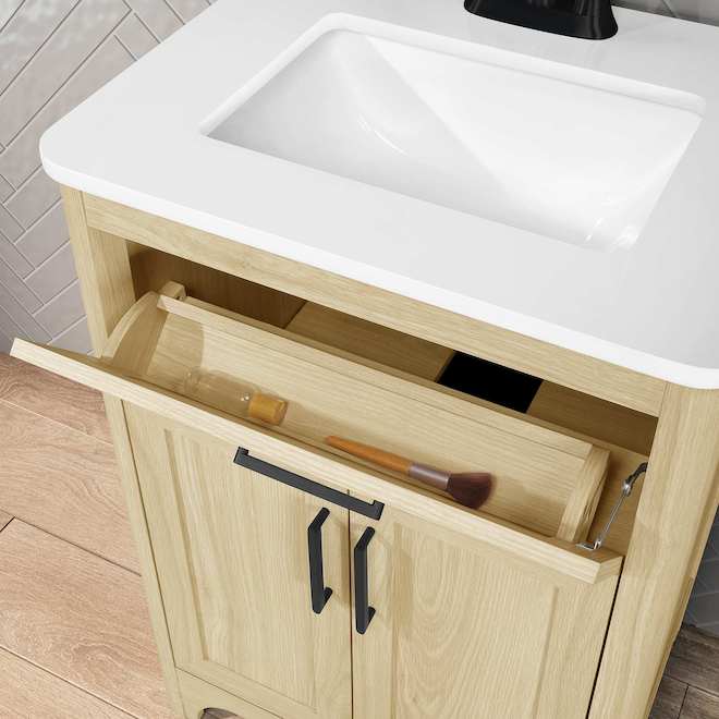 OVE Decors Alanis 24-in Vanity Traditional Style with 2 Doors - Light Birch