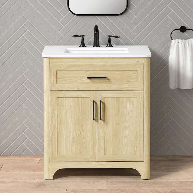 OVE Decors Alanis 30-in Vanity Traditional Style with 2 Doors - Light Birch