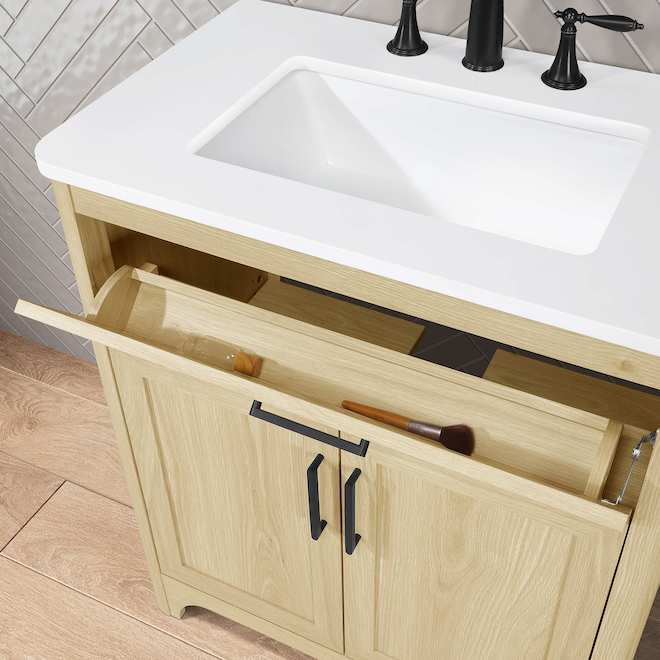 OVE Decors Alanis 30-in Vanity Traditional Style with 2 Doors - Light Birch