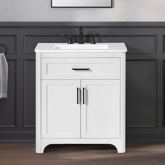 OVE Decors Alanis 30-in Vanity Traditional Style with 2 Doors - White