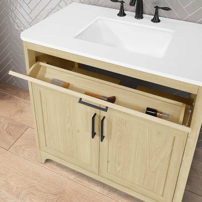 OVE Decors Alanis 36-in Vanity Traditional Style with 2 Doors - Light Birch