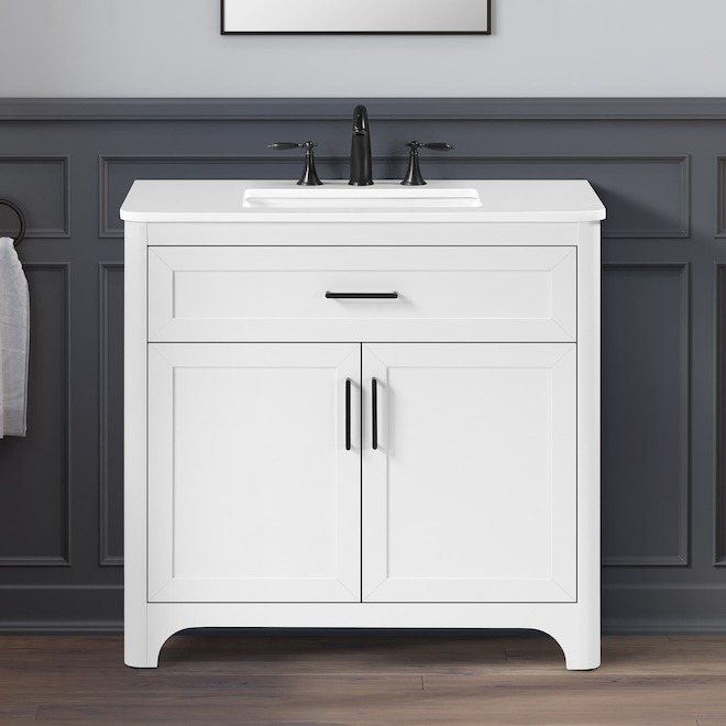 OVE Decors Alanis 36-in Vanity Traditional Style with 2 Doors - White