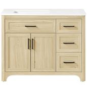 Meuble-lavabo Alanis OVE Decors de style traditionnel 42 po à 2 portes, bouleau clair
