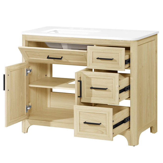 OVE Decors Alanis 42-in Vanity Traditional Style with 2 Doors - Light Birch