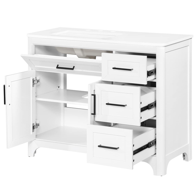 OVE Decors Alanis 42-in Vanity Traditional Style with 2 Doors - White