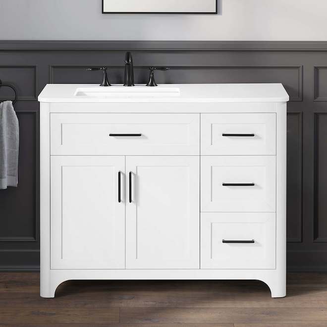OVE Decors Alanis 42-in Vanity Traditional Style with 2 Doors - White