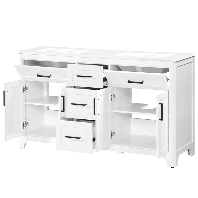 OVE Decors Alanis 60-in Vanity Traditional Style with 2 Doors - White