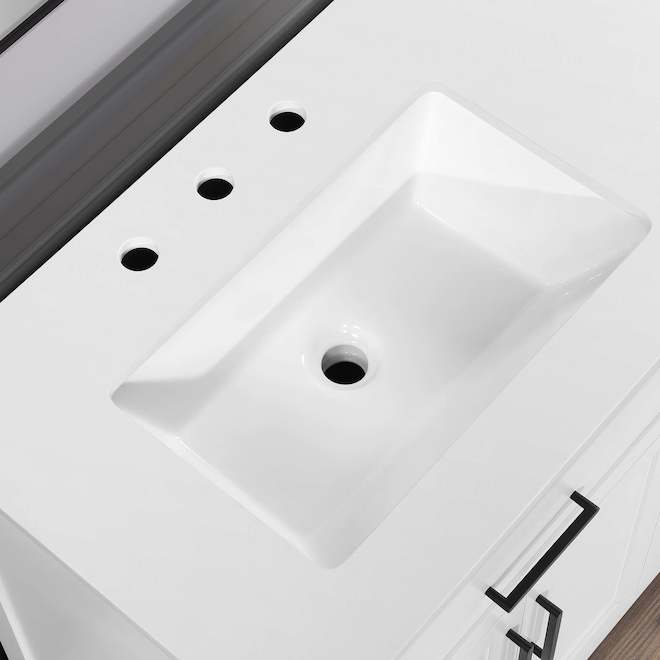 OVE Decors Alanis 60-in Vanity Traditional Style with 2 Doors - White