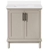 OVE Decors Callie 30-in Vanity Traditional Style with 2 Doors and 1 Drawer - Greige