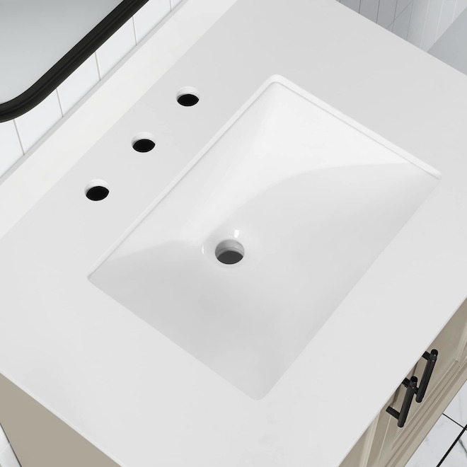 OVE Decors Callie 30-in Vanity Traditional Style with 2 Doors and 1 Drawer - Greige