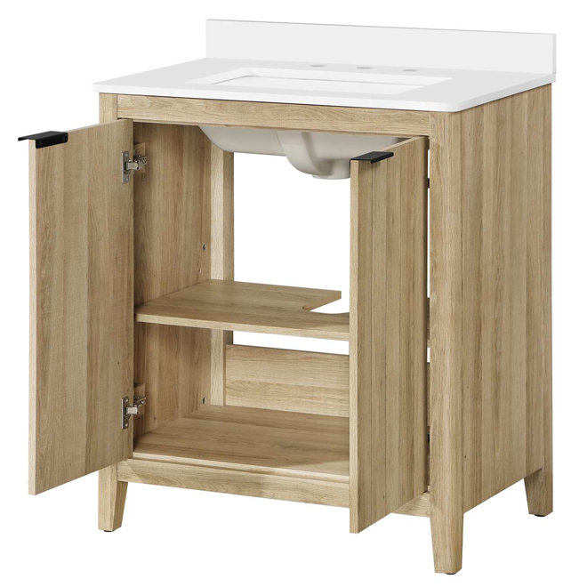 OVE Decors Jadden 30-in Vanity Traditional Style with 2 Doors - Natural Oak