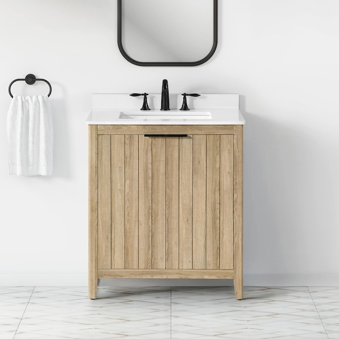OVE Decors Jadden 30-in Vanity Traditional Style with 2 Doors - Natural Oak