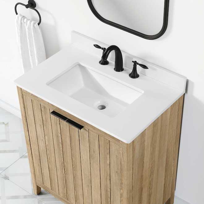 OVE Decors Jadden 30-in Vanity Traditional Style with 2 Doors - Natural Oak