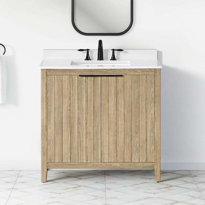 OVE Decors Jadden 36-in Vanity Traditional Style with 2 Doors - Natural Oak