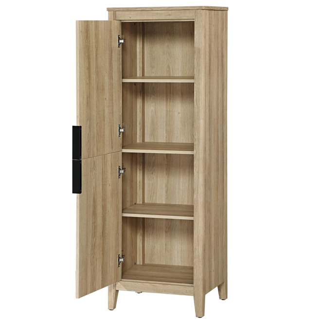 OVE Decors Jadden 60-in Linen Cabinet Traditional Style with 2 Doors and 3 Shelves - Natural Oak