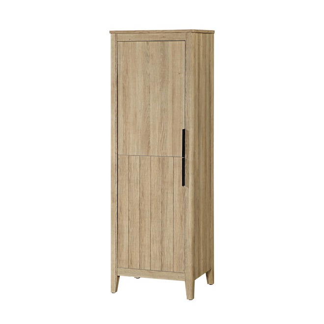 OVE Decors Jadden 60-in Linen Cabinet Traditional Style with 2 Doors and 3 Shelves - Natural Oak
