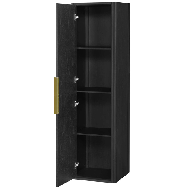 OVE Decors Blair 65-in Vanity Traditional Style with 2 Doors and 3 Shelves - Ebony