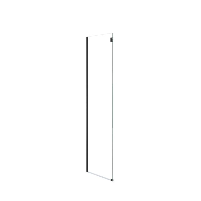 OVE Decors Bel 36-in Clear Glass Side Frameless Shower Panel with Matte Black Hardware