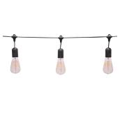 Lumirama String Light Set - Exterior - 15 Vintage 25 W Bulbs -  Black