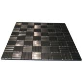 Tuiles adhésives, modèle loft, 12X12", acier brossé, 30/pqt