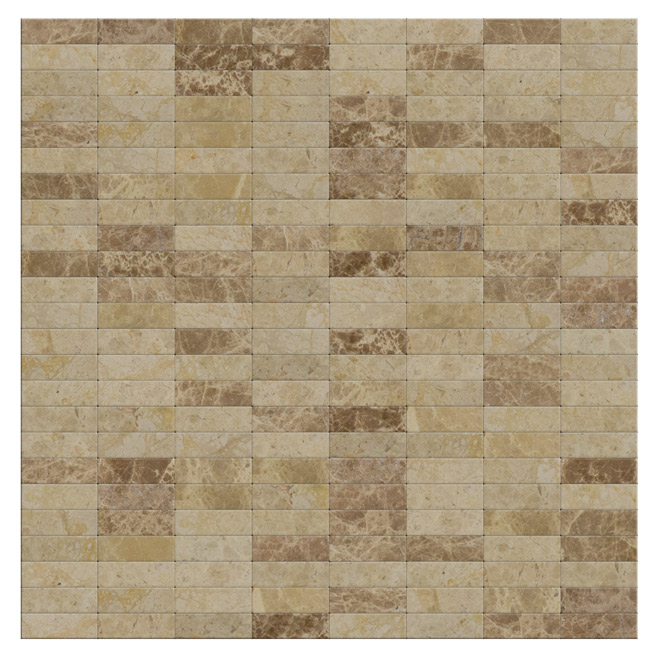 Inoxia SpeedTiles Self-Adhesive Stone Tiles in Lynx Mixed Brown with Flat Edges 11.42-in W x 11.56-in L x 5-mm D