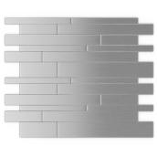 SpeedTiles Murano S2 Peel-and-Stick Bathroom Metal Mosaic Wall Tiles - 5-mm D - 12.20-in W x 9.72-in L - 24 Pieces