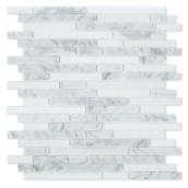Speedtiles Narwhal Self-Adhesive Marble Tiles 11.93-in x 11.91-in Grey/White Box of 6