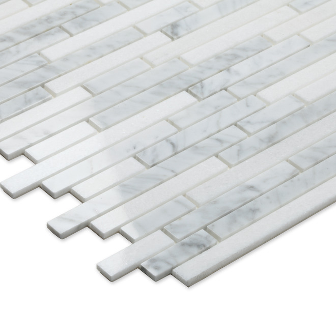 Carreaux auto-adhésifs en marbre Speedtiles Narwhal 11,93 po x 11,91 po gris et blanc boîte de 6