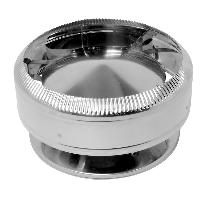 Supervent Deluxe Chimney Rain Cap - Stainless Steel - Round - 6-in Inside dia