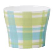Cache-pot en céramique «Mauritius» 13cm - Vert et Bleu