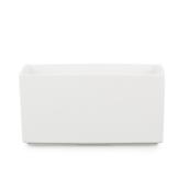 Cache-pot rectangulaire, Scheurich, céramique, 10 po - blanc