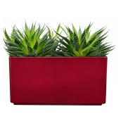Ceramic Pot Cover Rectangle 25cm - Red