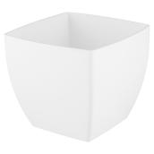 Cache-pot en plastique «Siena» 14cm - Blanc