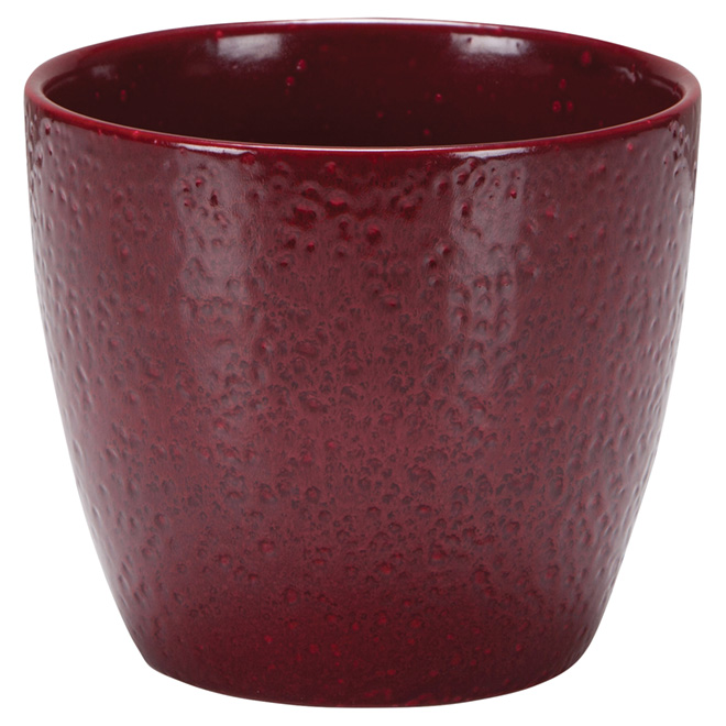 SCHEURICH Ceramic Planter Pot 6.2" Dark Red 56333 RONA
