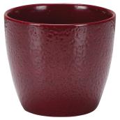 Jardinière en céramique, 6,2 po, rouge foncé