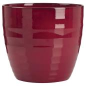 Ceramic Cover Pot - 5.5" - Red