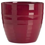 Ceramic Cover Pot - 11" - Red