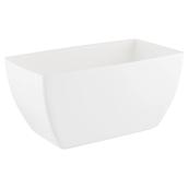 Arte Vasi Plastic Balcony Planter - Siena - 11.8-in - White