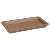 Soucoupe de grès rectangulaire, 32 cm, moka