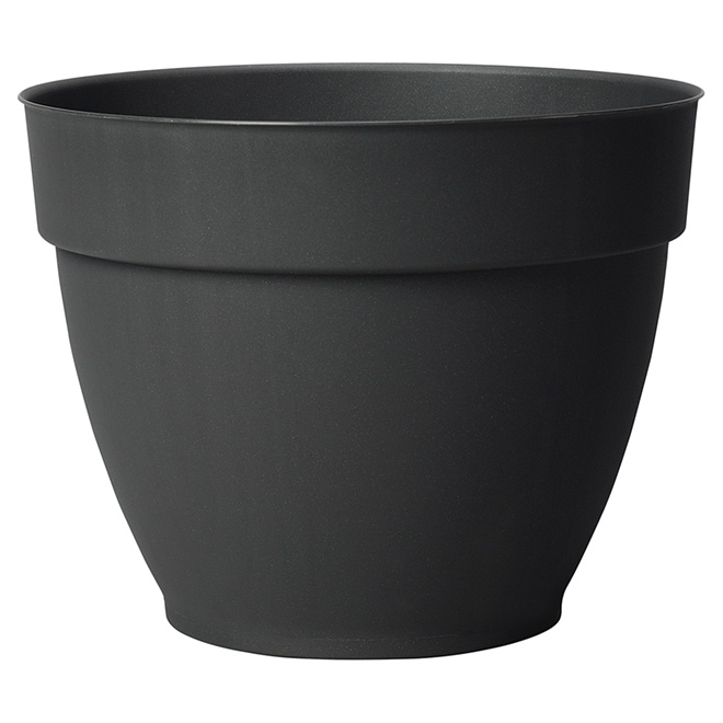 DEROMA Plastic Planter Pot Ninfea 13 1/2" Anthracite 542155 RONA