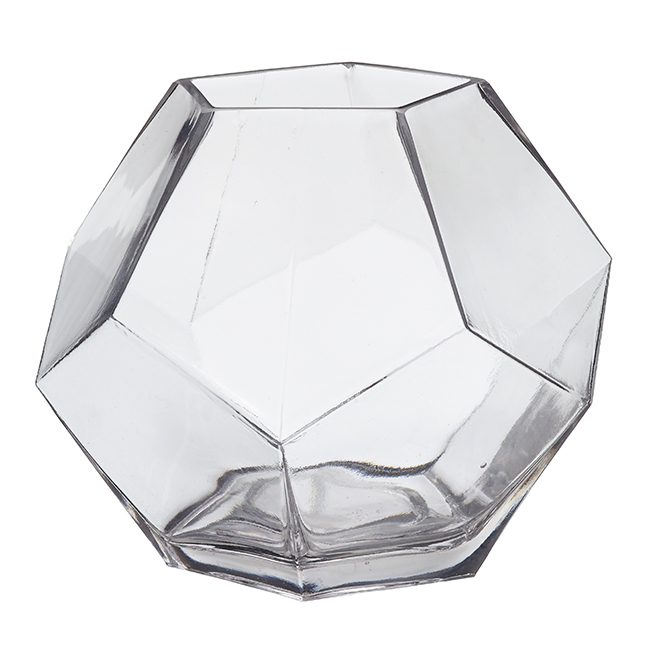 geometric glass vase