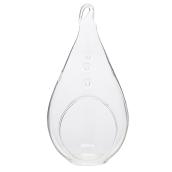 Vase suspendu en forme de goutte, verre transparent, 7,5