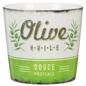 Cache-pot Provence en céramique, 13 cm, motifs imprimés