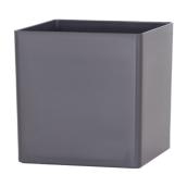 Cache-pot carré «Oslo», plastique, 4,3'', anthracite